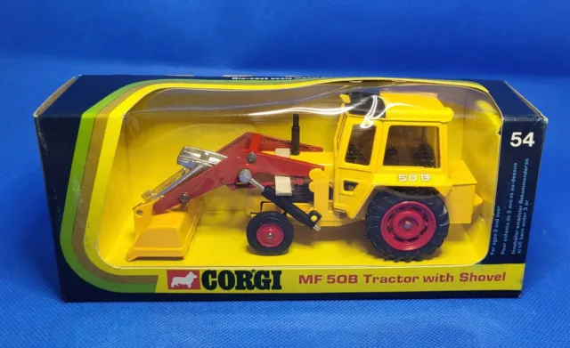 Corgi Toys 54 MF 50B Massey Ferguson Tractor with Shovel Nr Mint Boxed Original