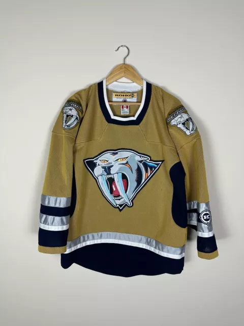 Authentic Vokoun Koho Nashville Predators Mustard Cat Alt NHL Hockey Jersey  52