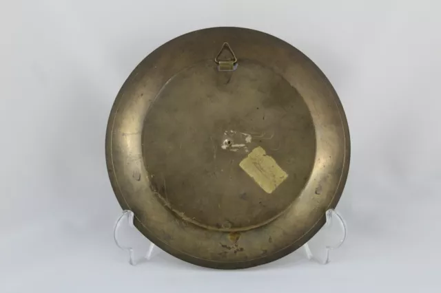 Antiguo PLATO DE BRONCE con motivo Floral en relieve  20cm Ø Estilo  Art Deco 2