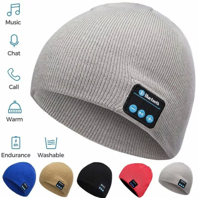 2023 Warm Beanie Hat Wireless Bluetooth Smart Cap Headset Headphone Speaker Mic