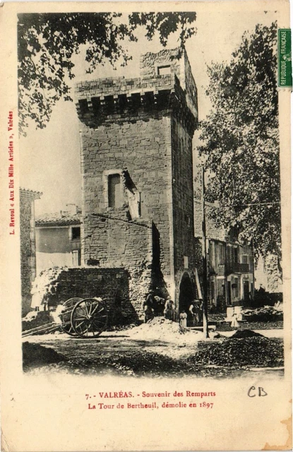 CPA AK VALREAS - Souvenir des Ramparts - La Tour de Bertheuil demolished (518948)