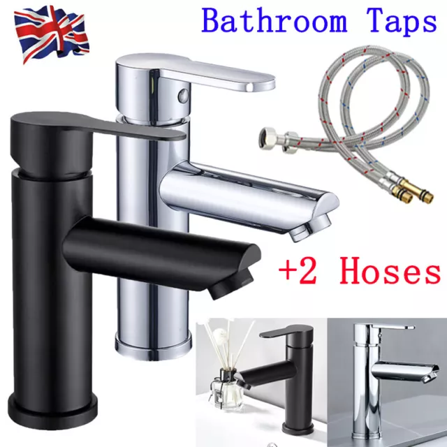 Bathroom Basin Tap Waterfall Mono Mixer Modern Sink Chrome Faucet Single Lever