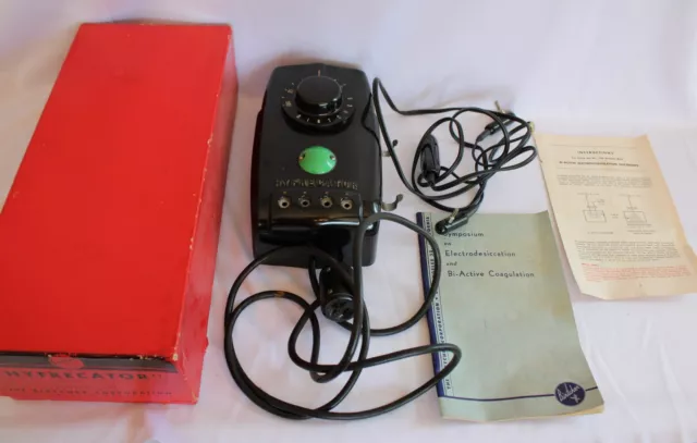 VTG. BIRTCHER No. 712 HYFRECATOR DOCTORS DENTAL MEDICAL DEVICE w/790 FOOT SWITCH