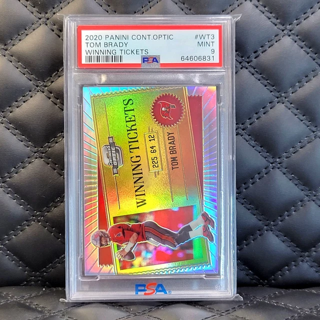 2020 Contenders Optic Winning Ticket Silver Prizm Tom Brady #WT3 PSA 9 Mint SSP