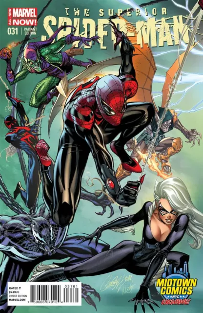 Superior Spider-Man #31 J Scott Campbell Variant Nm Venom Black Cat Green Goblin