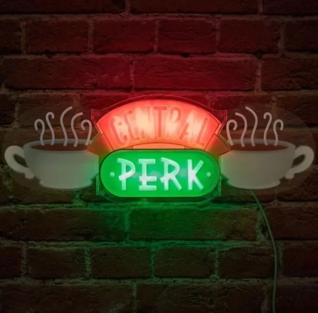 Amici Centrale Perk LED Neon Luce Nuovo IN Scatola USB Motorizzato da Parete