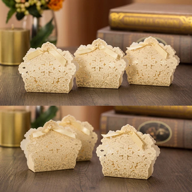 20 pièces boîtes à bonbons en papier creux boîte à friandises de Style européen