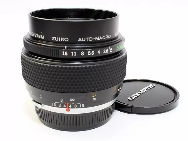 Olympus Om Zuiko Auto-Macro 50mm F2 Mf Standard Prime Lens Excellent Japon F/S