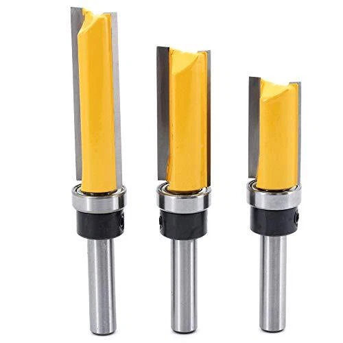 DingGreat 3Pcs 8mm Tige Fraise à Affleurer Fraise à araser Fraise à Copier Av...