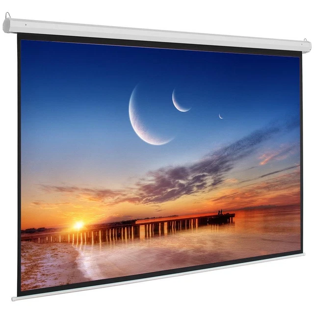 92" 16:9 HD Auto Motorized Projector Screen Projection 80" x 45" Remote Control