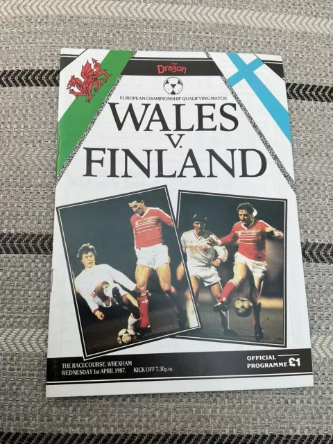 BEST PRICE - Wales V Finland  1st Apr 1987 - FREEPOST