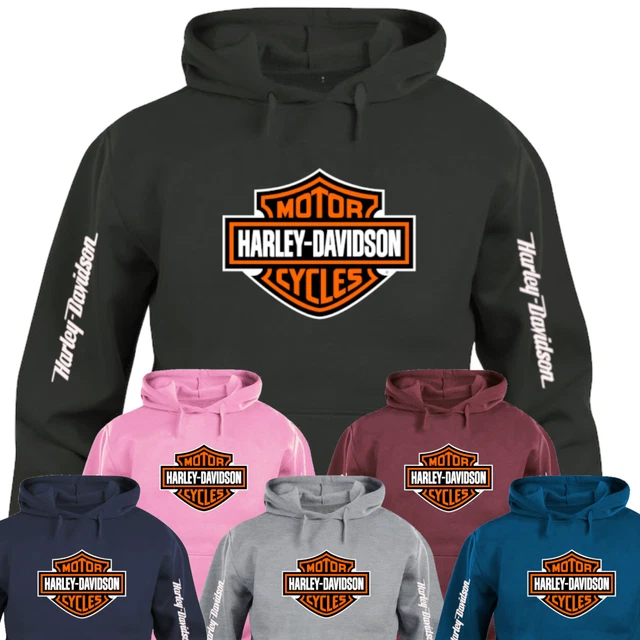 Felpa con cappuccio personalizzata Maglia manica lunga Harley Davidson