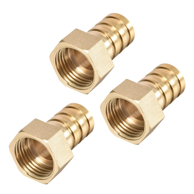 Tuyau Raccord Connecteur Adaptateur 16mm Barbelé x G1/2 Femelle Tube 3Pcs