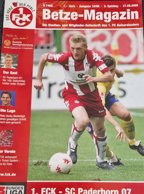 2006/07 2.BUNDESLIGA 1.FC Kaiserslautern SC Paderborn 07 EUR 1,00