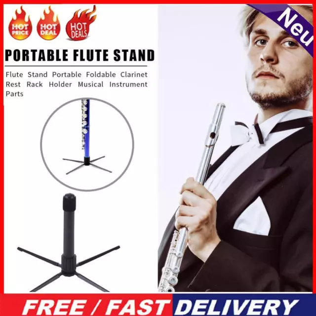 Foldable Clarinet Rest Rack Stand Flute Holder Musical Instrument Accessories