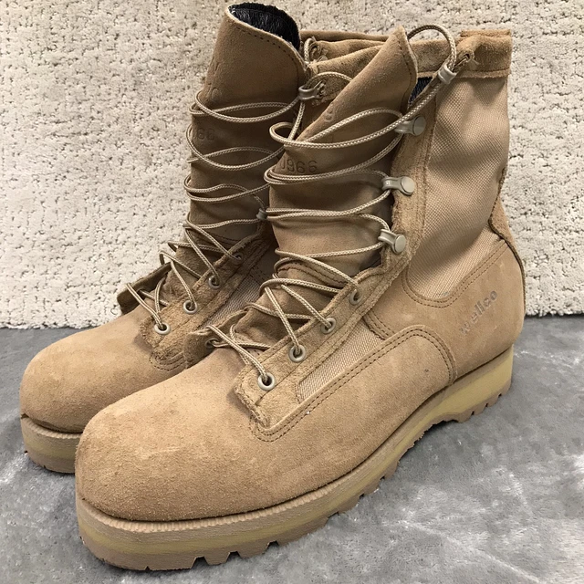 WELLCO COMBAT BOOTS Waterproof Mens 11 W Vibram Sole Desert Tan Army