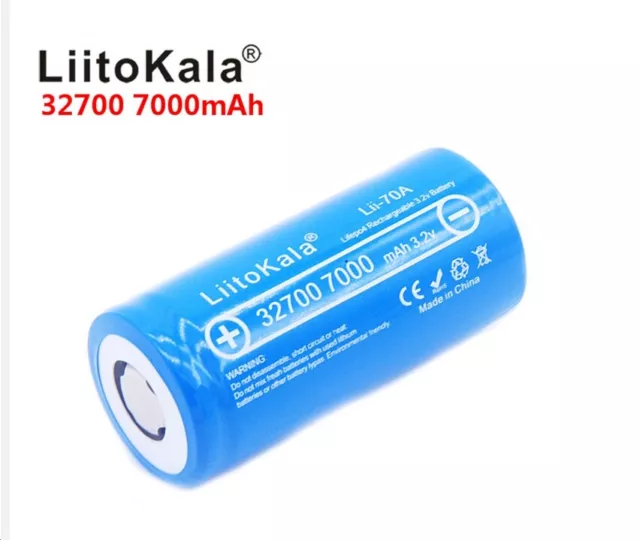 Batteria battery  ricaricabile  32700 7000mAh 3.2V Lifepo4 1 pezzo LiitoKala