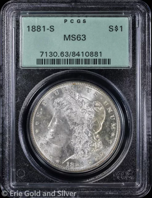 1881-S $1 Morgan Silver Dollar PCGS MS 63 | OGH Uncirculated UNC