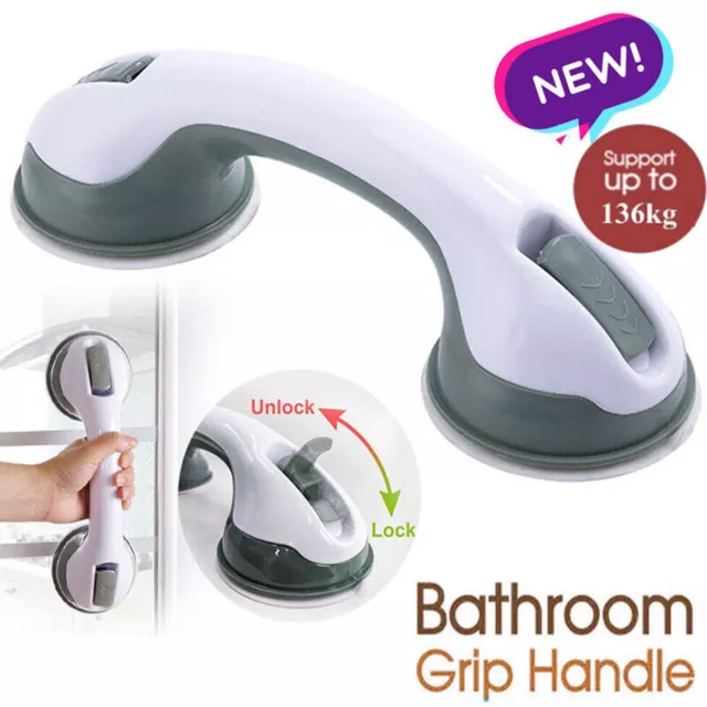 Bathroom Aid Grip Bar Handle Bath Shower Hand Grab Safety Suction Rail Sucker AU