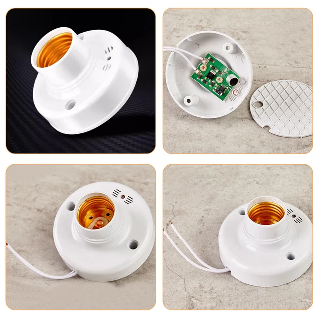 INDUCTION LAMP HOLDER E27 Light Bulb Adapter Voice Holder £7.89