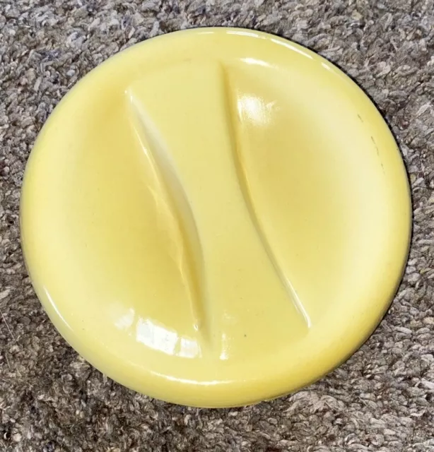 vintage Yellow Ceramic Cookie Jar Lid only