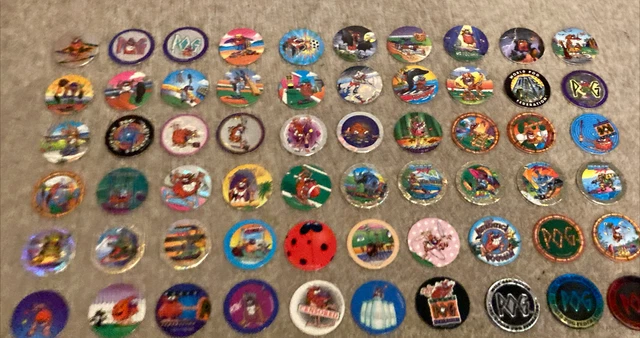 LOT DE 20 Pog ancien mc donald's Pogs WPF Avimage kini jeu vintage EUR