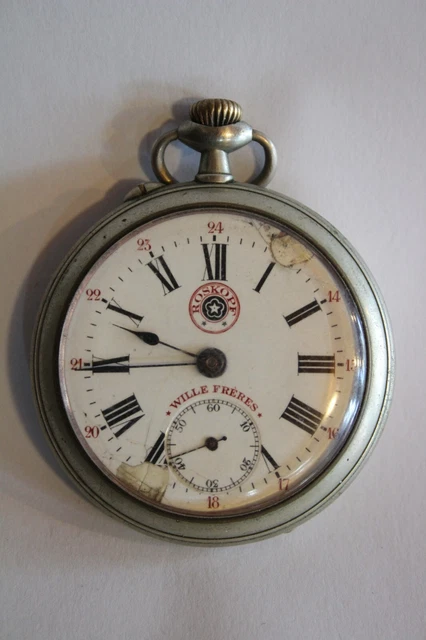 Cadran De Montre De Poche Vintage Roskopf - 37,6 Mm - Sphère Pour Montre à Gousset