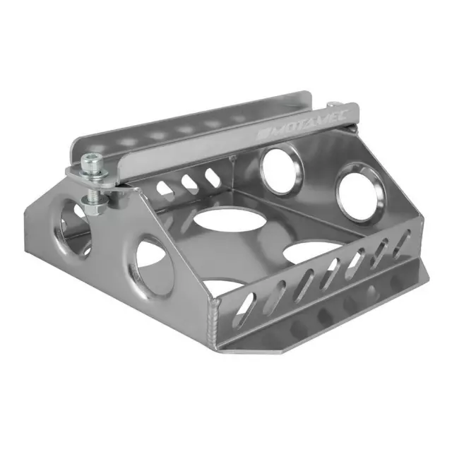 Motamec Alloy Race Battery Tray Red Top 25 Flat Mounting Box - Anodized