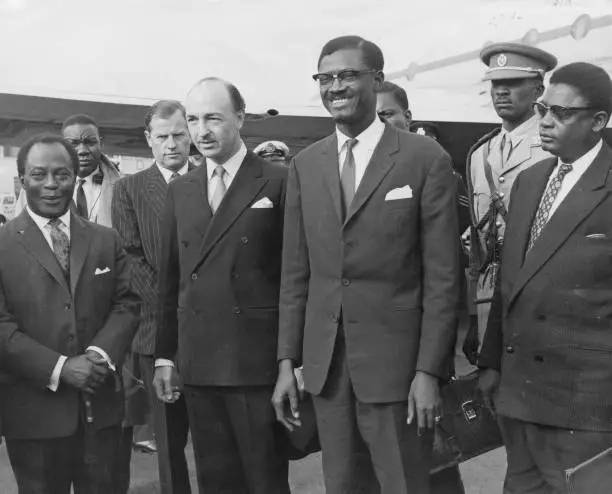 Patrice Lumumba Prime Minister Republic Congo Met By British Statesma 1960 PHOTO