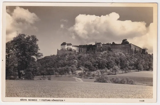 Festung Königstein vor 90 Jahren. detailscharfes Echtfoto. n. gel.  #17279