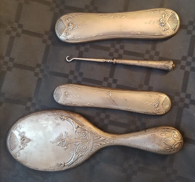 Set toelette argento 800 da signora, solo involucro