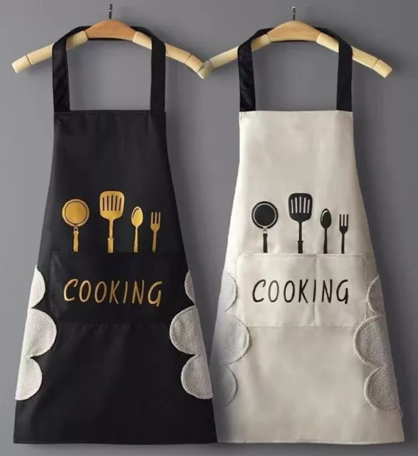 Waterproof Oil Proof PVC Apron With Pocket Butcher Chefs Kitchen Cook BBQ Unisex