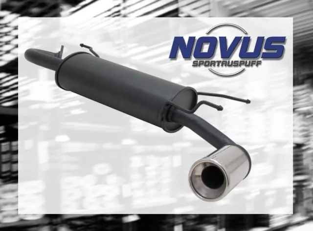 NOVUS Sportauspuff Gruppe N ESD 1x 90mm für Mazda MX5 Typ NB