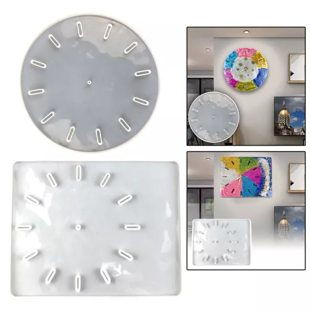 Clock Resin Molds Large Number Clock Silicone Mold Epoxy Clock Mold For  Resin
