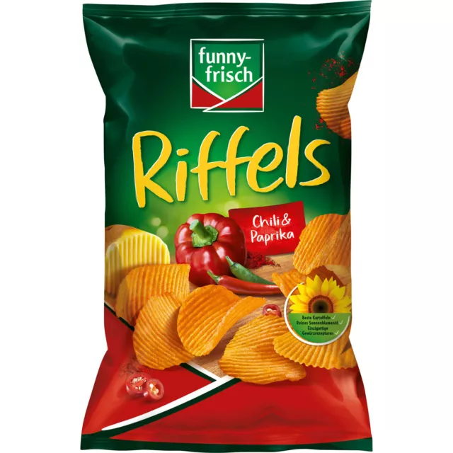 funny frisch Riffles Chili und Paprika beste Kartoffeln 150g