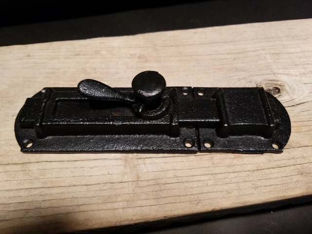 Antique Vintage Style Cast Iron Door Gate Slide Lock Latch 7