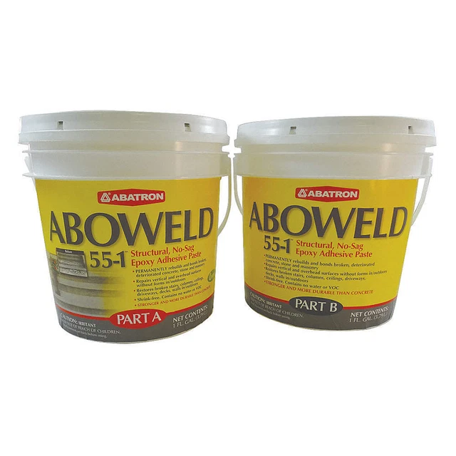 ABOWELD 55-1 5512GKR Epoxy Paste,Gray,2 gal.,Tub