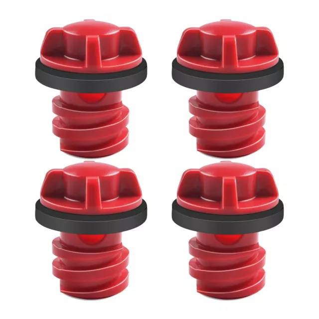 Ice bucket drain screw 4 pieces/set ABS + silicone seal with hose connection