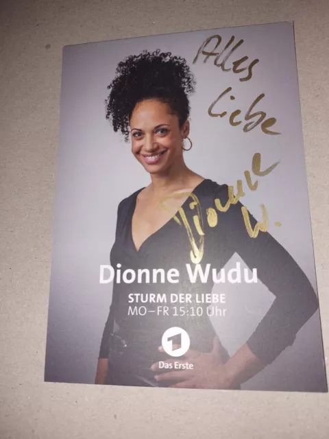 ARD AUTOGRAMMKARTE DIONNE Wudu Sturm Der Liebe Musical ZDF RTL NDR EUR