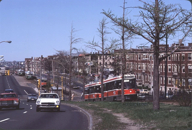 MBTA Toronto CLRV 4029 on Comm Ave at Washington St 1980 Orig Kodachrome Slide