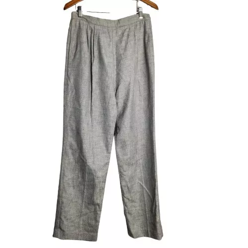 Vintage 70's Weathervane High Rise Lined Gray Pleated Slacks Size 10