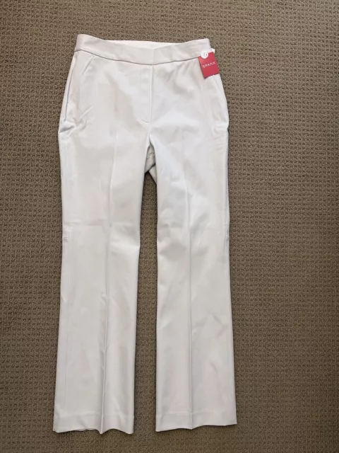 NWT Spanx Slim Straight Pant Classic White Size Large Regular NEW 20372R