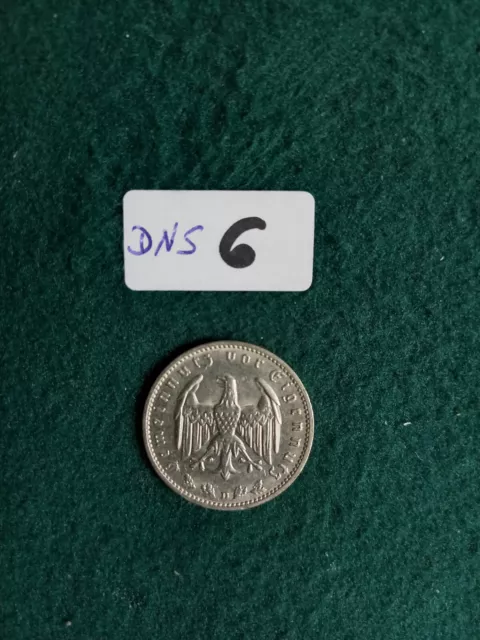 DNS6 1 Reichsmark 1937D, Deutsches Reich, Kursmünze, Nickel, fast vz 2