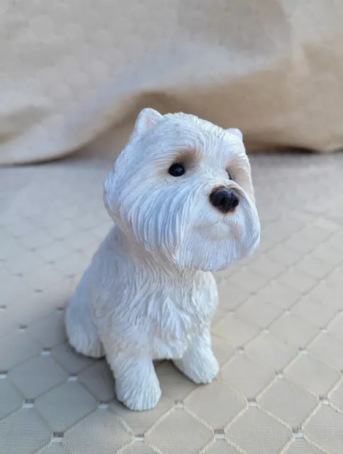 West Highland White Terrier Westie Dog Figurine Sandicast Preowned