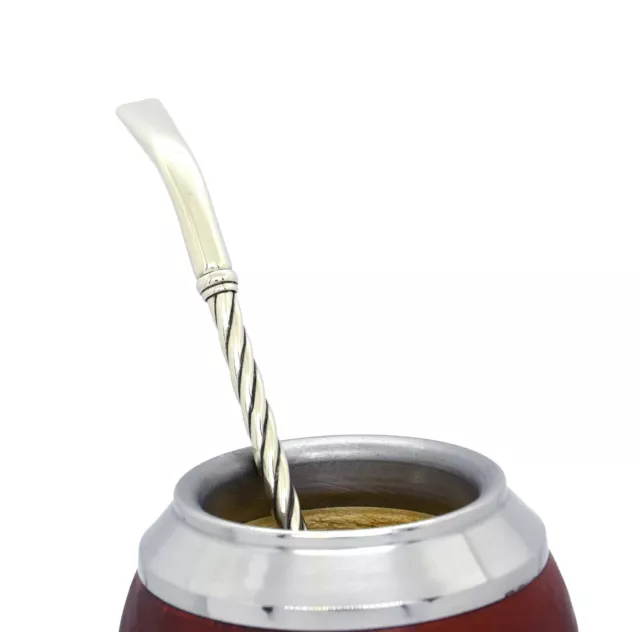 Yerba Mate Straw Pico de Loro Refined Alpaca Handmade Bombilla To Drink Mate