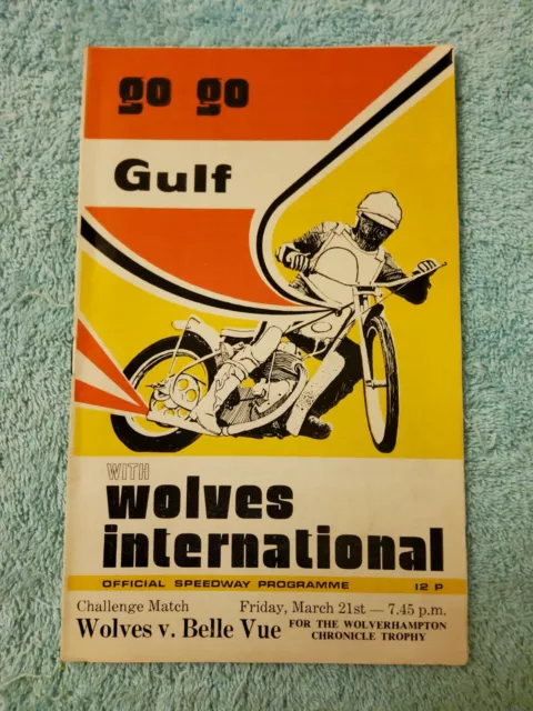 WOLVERHAMPTON SPEEDWAY 1976 ORIGINAL PROG. v BELLE BUE. 21st MARCH. 1st MEETING