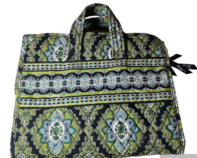Vera Bradley Blue Green Hanging Travel Organizer Toiletry Cosmetic Bag