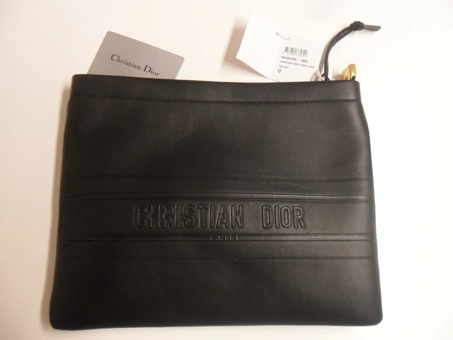 CHRISTIAN DIOR POCHETTE Stripe Pouch In Pelle In Omaggio Paper Bag Limited Edit. EUR 470 00 PicClick IT
