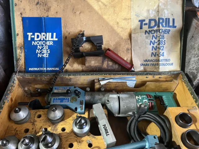 T-Drill T-50 Corded Copper Pipe Notcher Forming kit
