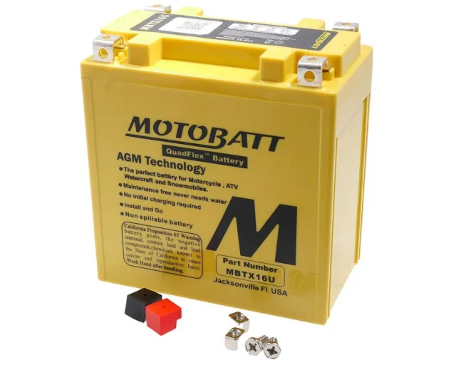 Batterie 19Ah MOTOBATT MBTX16U KAWASAKI ZR1100, VV2000, SUZUKI VZR1800, VLR1800